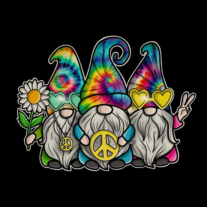 Hippie Gnomes Peace Tie Dye