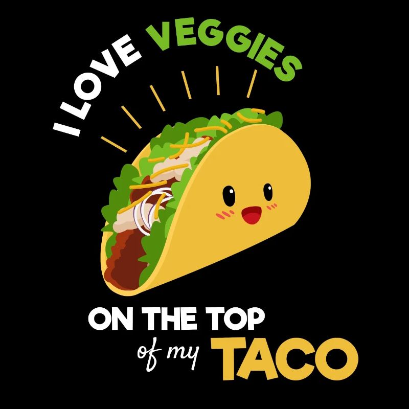 Ich liebe Veggies auf der Spitze meines Taco