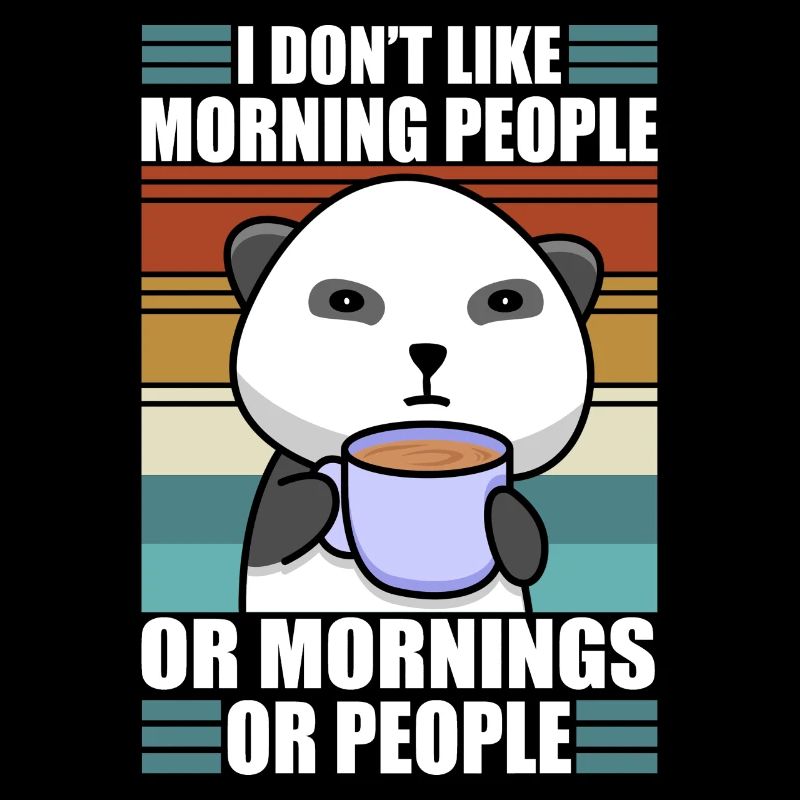 Sarcastic Panda Coffee Moody Lazy Animal