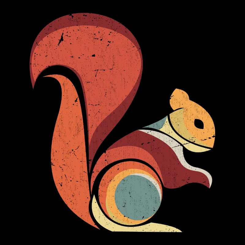 Retro Eichhörnchen Nagetier Tier