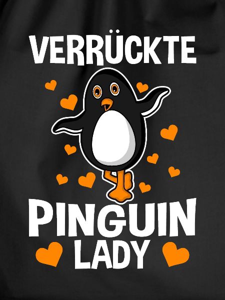 Verrückte Pinguin Lady