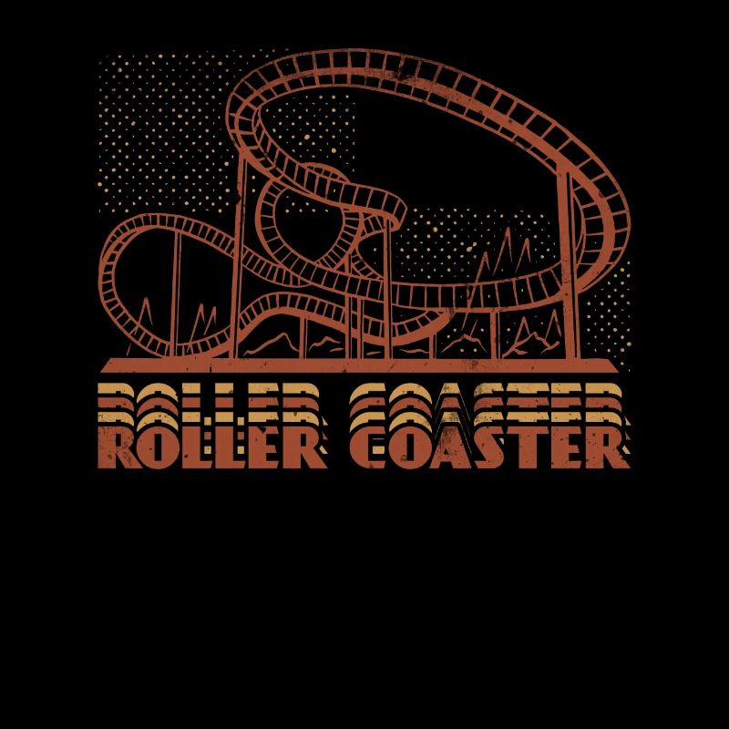 Vintage Roller Coaster Retro 80s 90s Achterbahnen