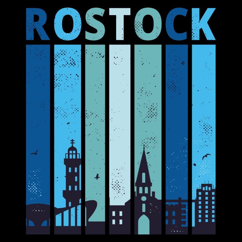 Rostock Rostocker Stadtsilhouette Geschenk