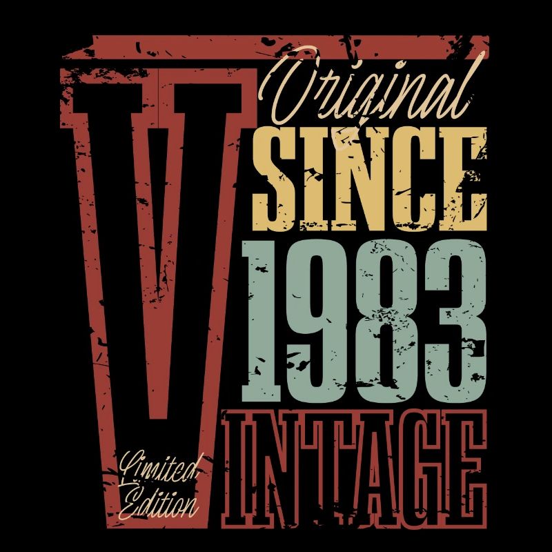 1983 Anniversaire Année de naissance Année de construction Vintage Rétro