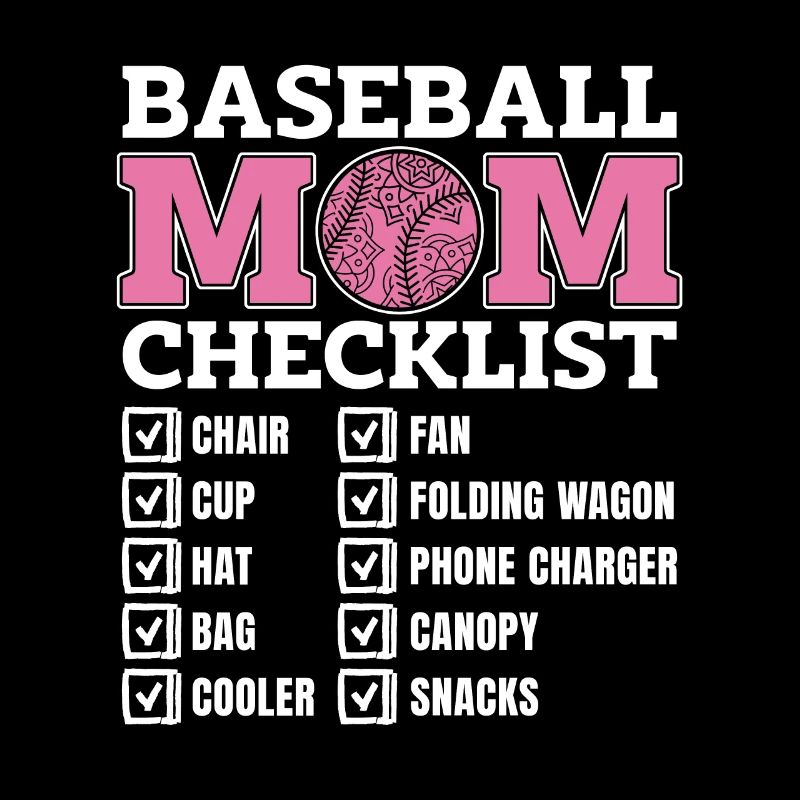 Baseball Mom Checklist Softball Mom