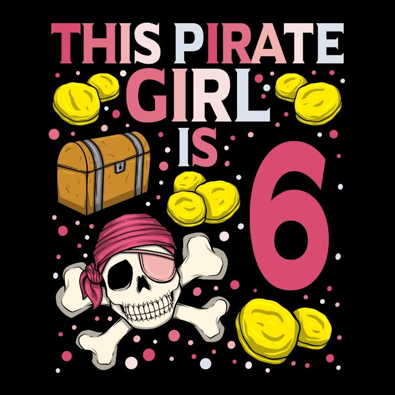 Skeleton This Pirate Is 6th Pirate Birthday