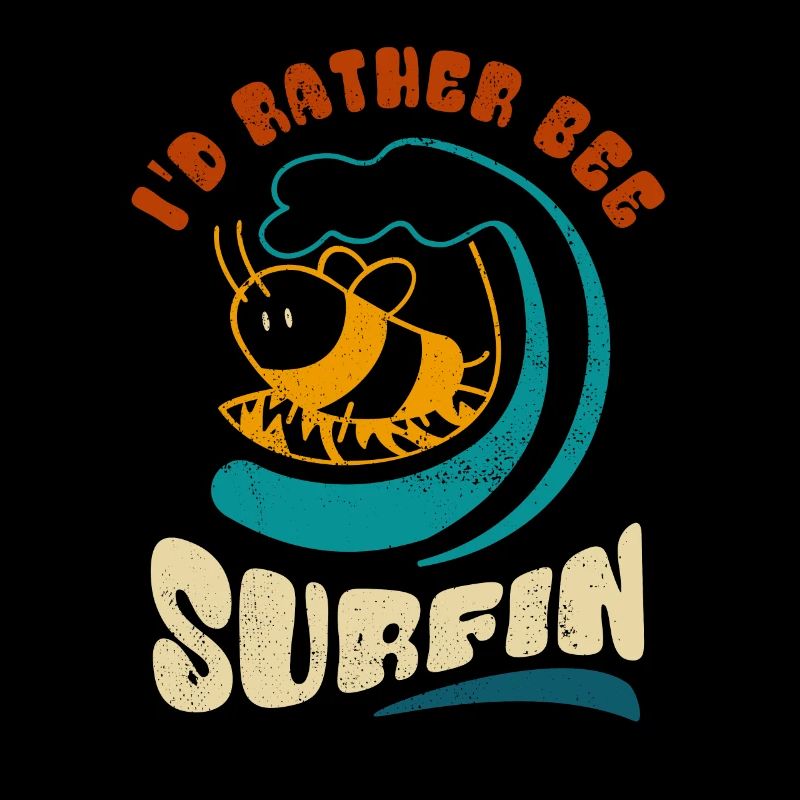 I'd rather bee surfin - Sticker
