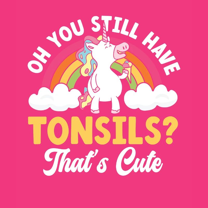 Tonsils Süßes Einhorn Eis Creme Mandelentfernung