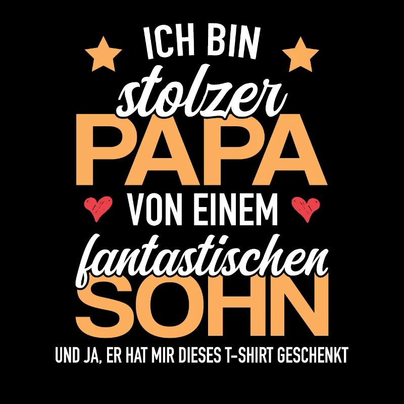 Stolzer Papa Fantastischen Sohn Vaterschaft Kinder