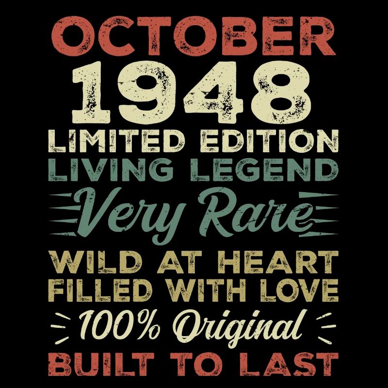 1948 October 1948 Birthday October 1948 Original