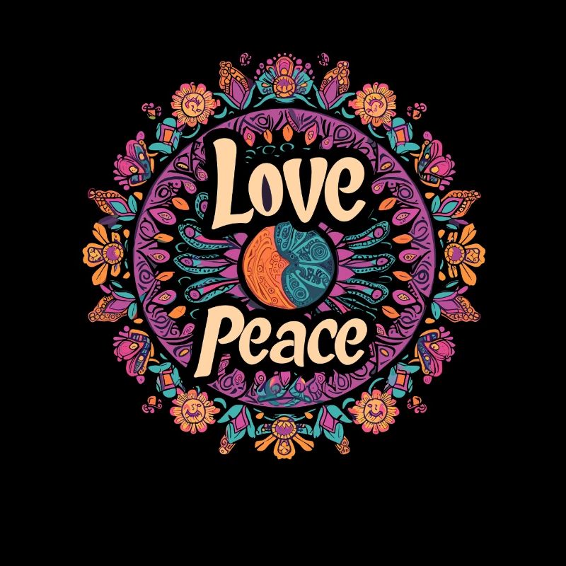 Love and Peace Mandala Artwork for Harmony