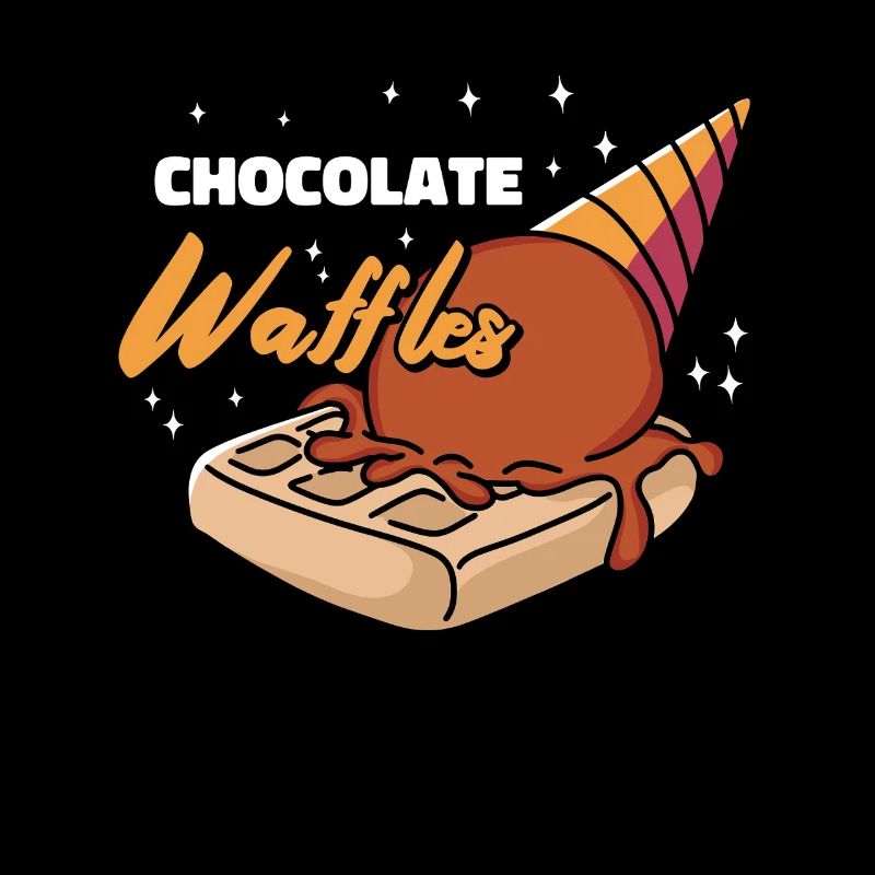 Chocolate Waffles Syrup Breakfast Waffles