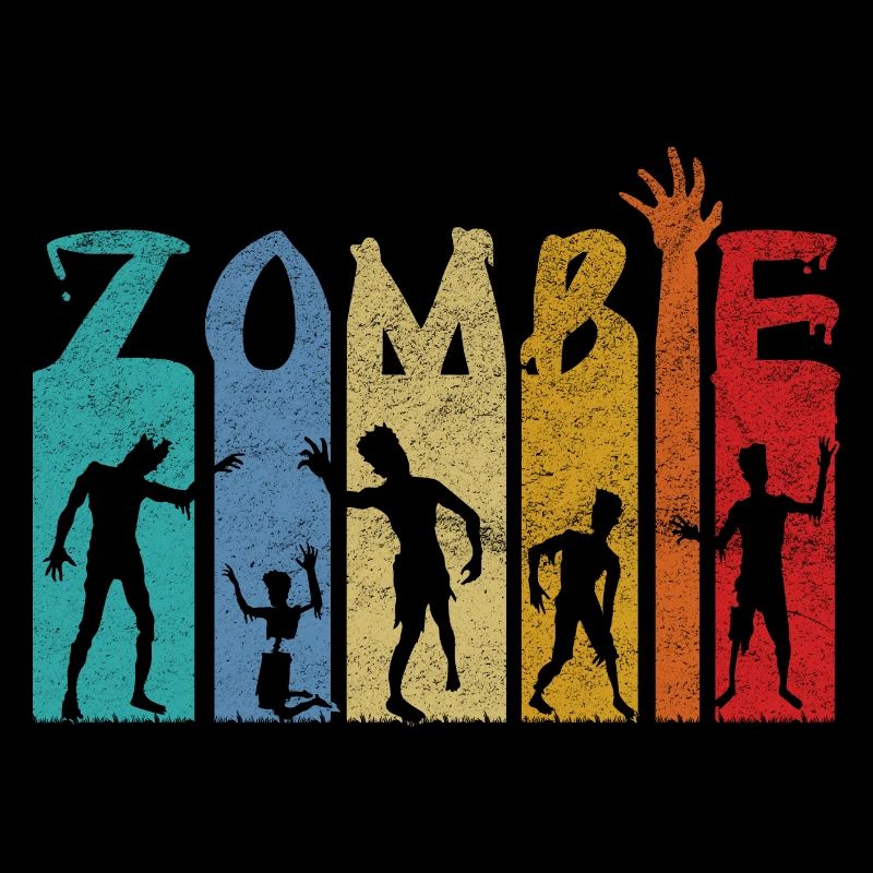 Zombie retro Halloween Design