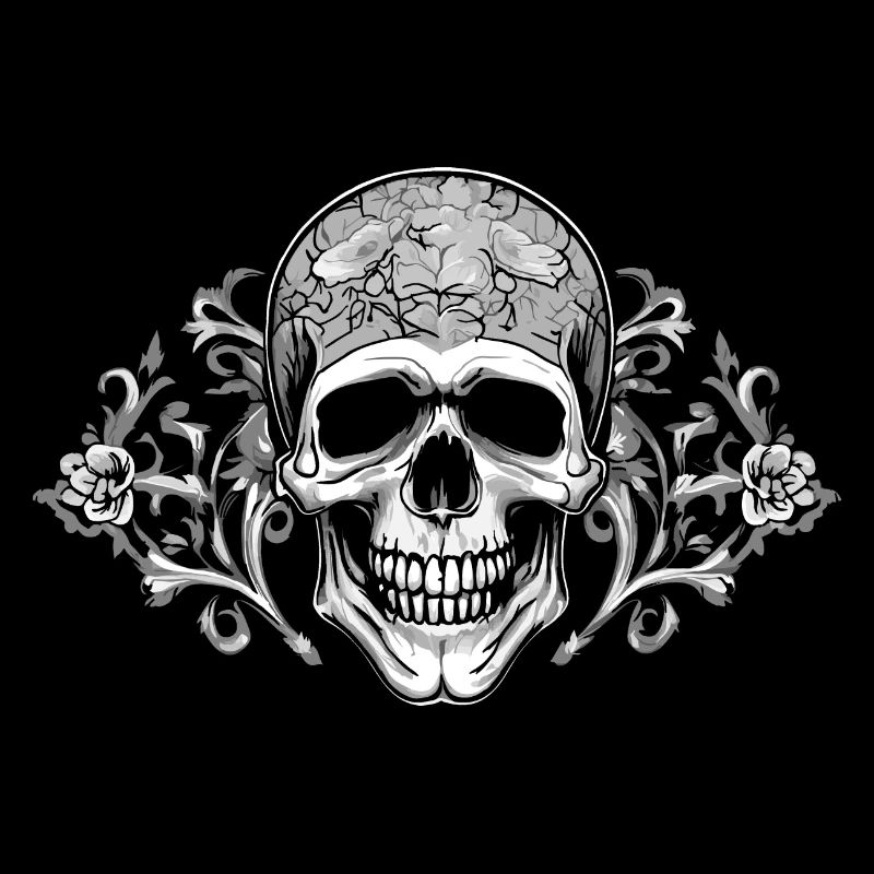 Decorative skull with ornaments