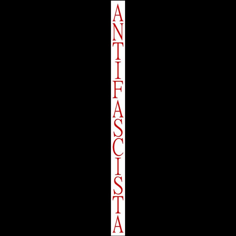 lettrage antifasciste vertical élégant