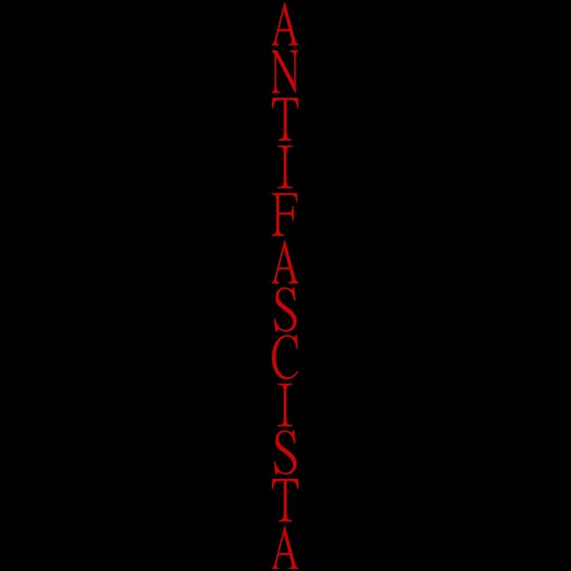 lettrage antifasciste vertical élégant