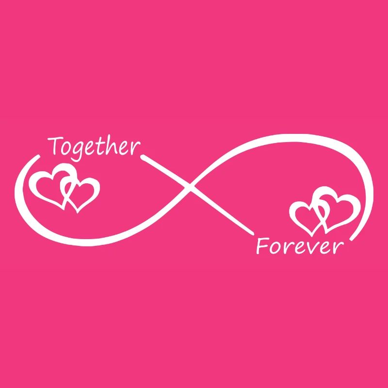 Infinity Together forever heart - white