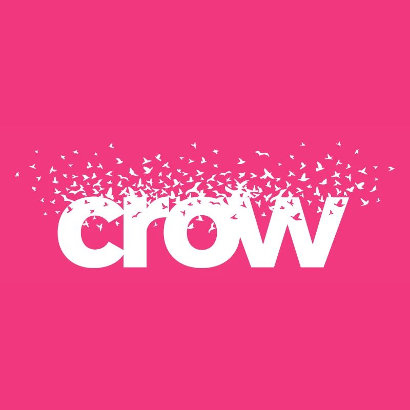 black crows typography design