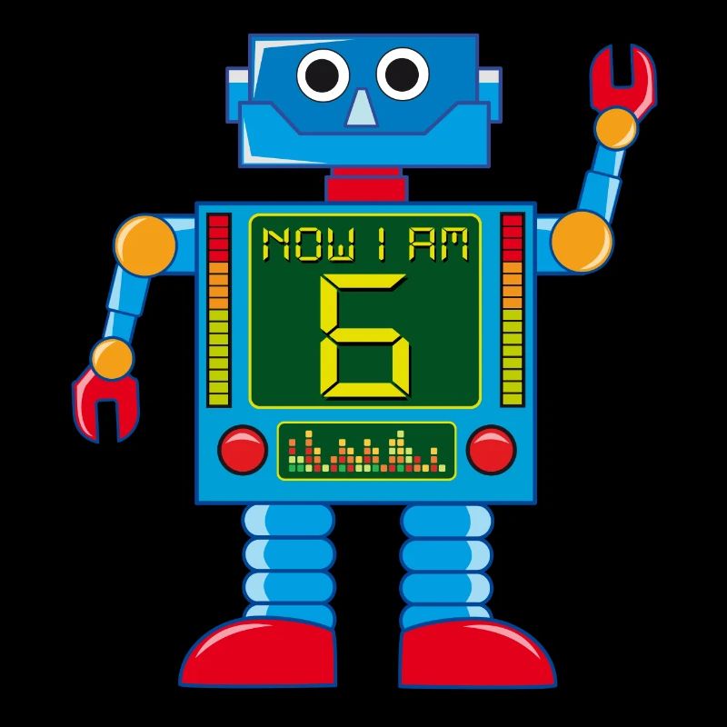 Robot 6 years 6th birthday