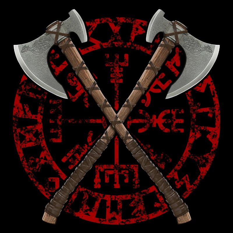 Wikinger Äxte (rot)