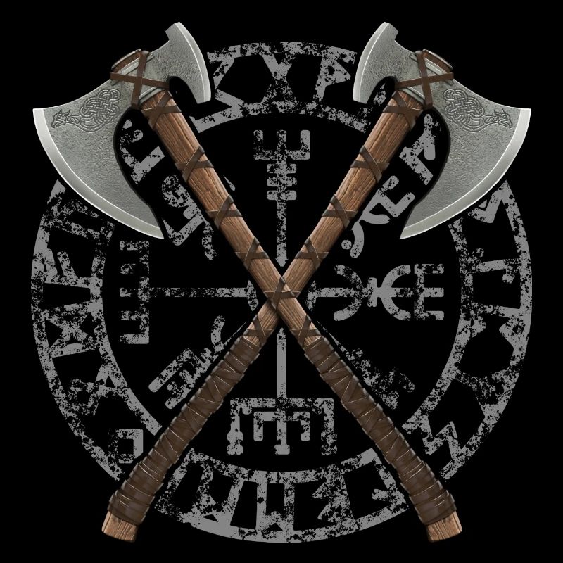 Wikinger Äxte (grau)