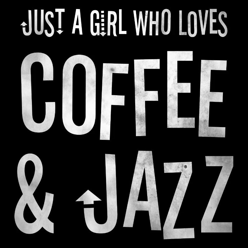 Nur ein Mädchen, das Kaffee & Jazz Vintage liebt