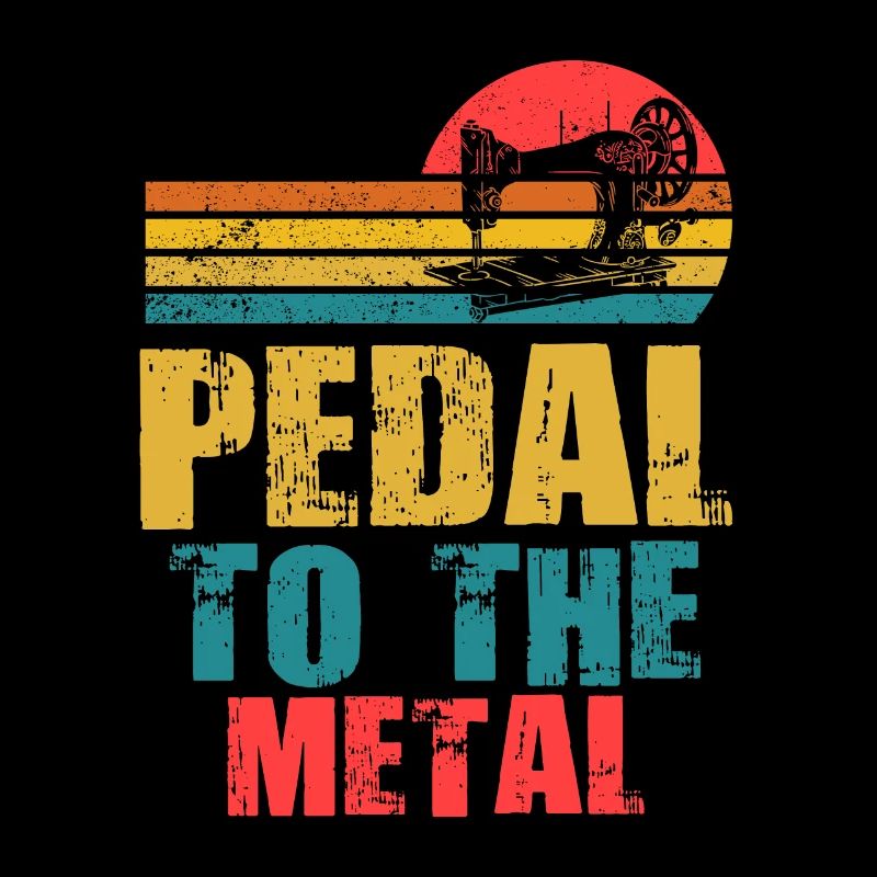 Pédalez à la machine à coudre en métal