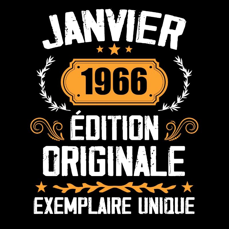 Anniversaire Cadeau Millésime Janvier 1966 - 1966