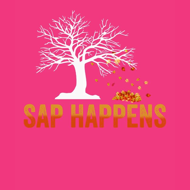 Maple Syrup Tree Tapping Funny Autumn