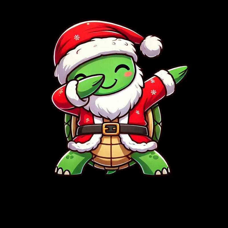 Christmas Turtle Santa Funny Turtle