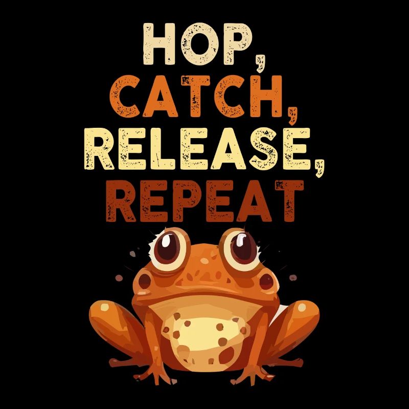Hop Catch Release Repeat Frog Humor