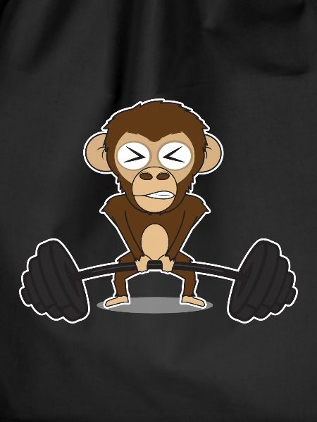 Monkey barbell gym gift