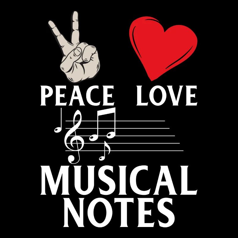 Peace Love Notes de musique Notes de musique
