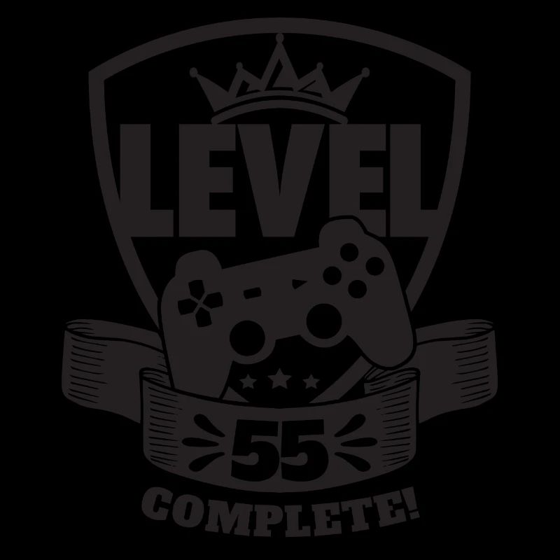 Niveau 55 Cadeau d’anniversaire complet 55 ans