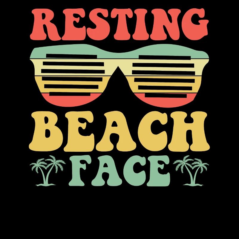 Resting beach face - summer holidays