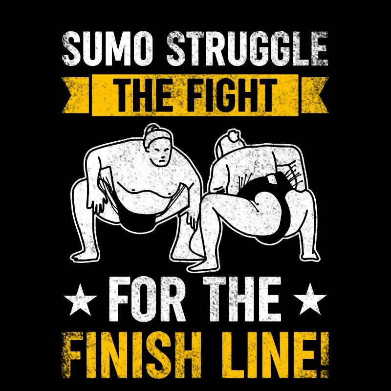 Sumo lutter pour la ligne d’arrivée