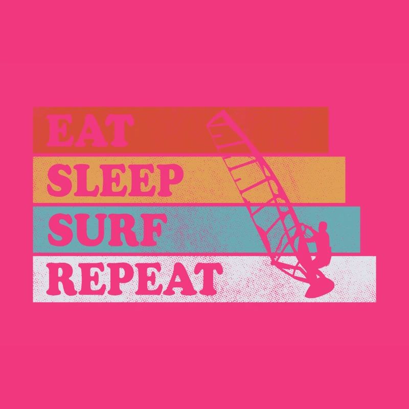 EAT SLEEP SURF REPEAT WINDSURFEN SURFER GESCHENK