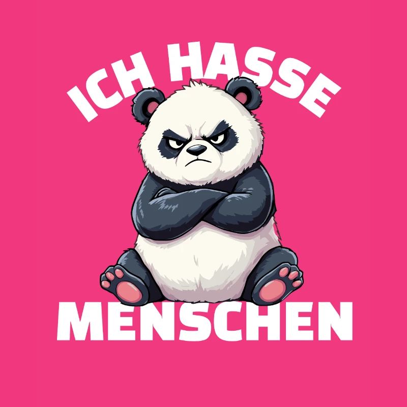 Griesgrämiger Panda hasst Menschen Design