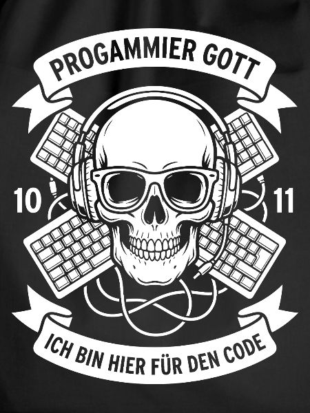 Code Skull with Headphones