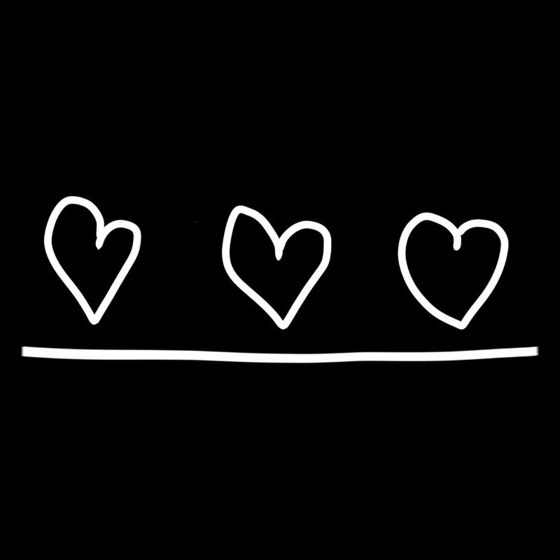 Three Hearts Heart Line