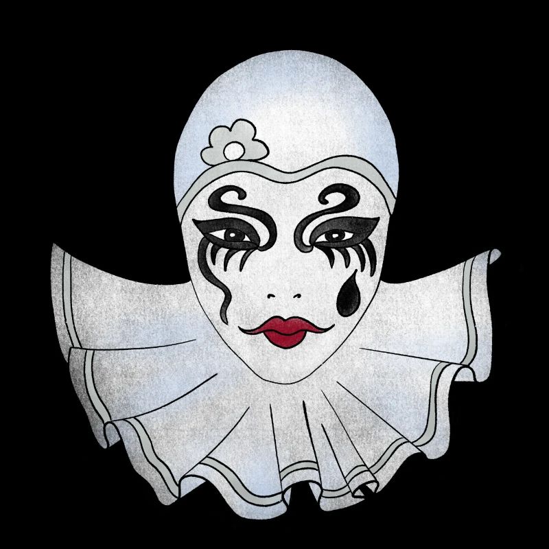 Carnaval blanc Pierrot illustration de Venise