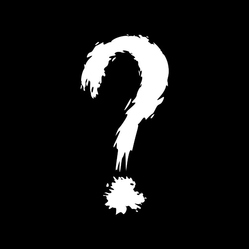 Question mark white