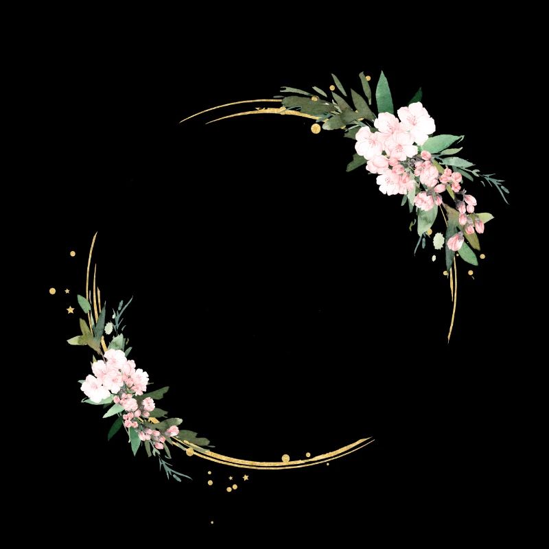 Flowers circle customizable