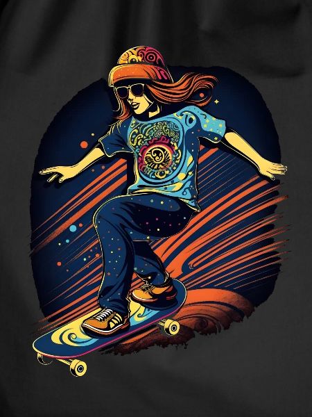 Retro women's skateboard