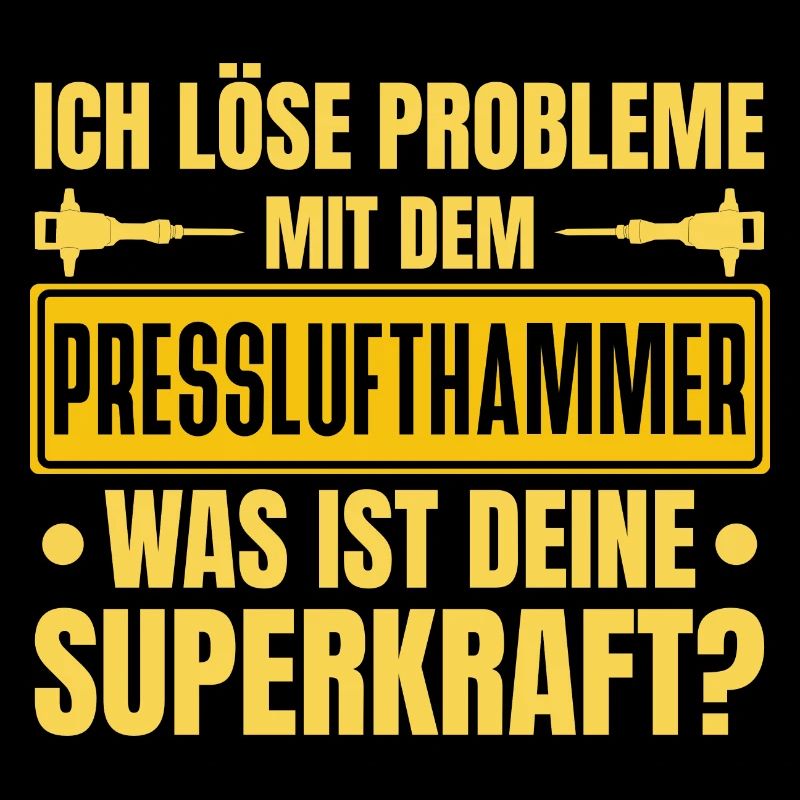Ich Löse Probleme Mit dem Presslufthammer Straßenb
