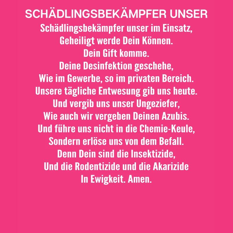 Schädlingsbekämpfer Kammerjäger Exterminator