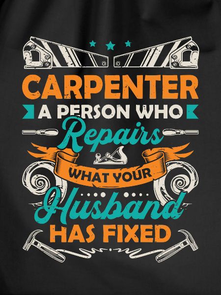 Funny woodworking carpenter