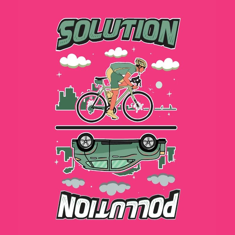 Polution Solution Umweltschutz Radfahren