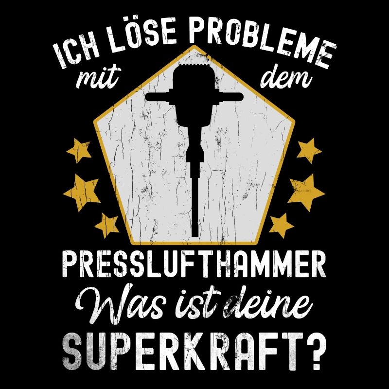 Ich Löse Probleme Mit dem Presslufthammer Straßenb