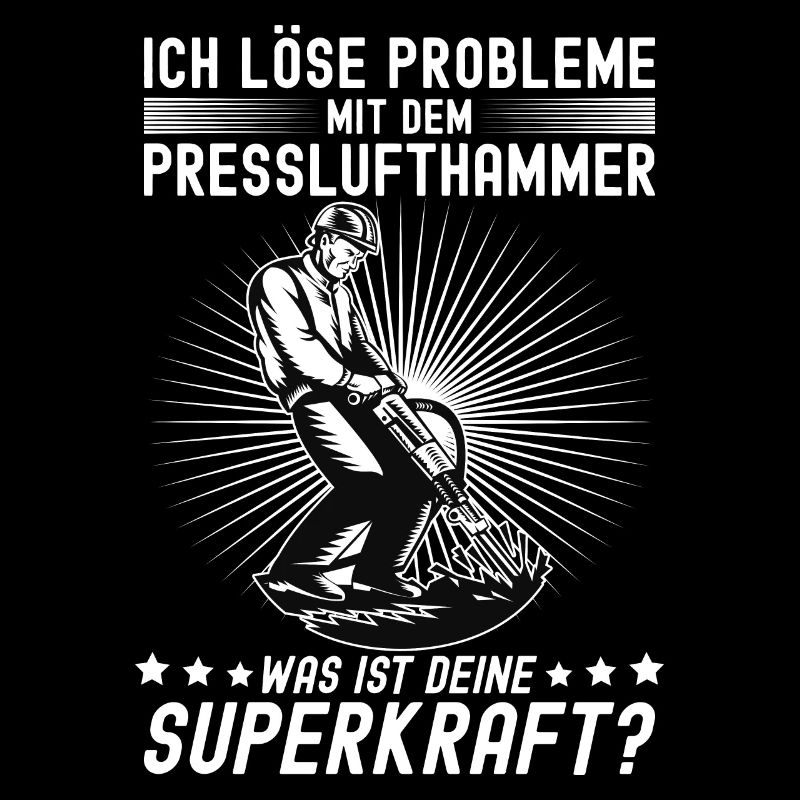 Ich Löse Probleme Mit dem Presslufthammer Straßenb